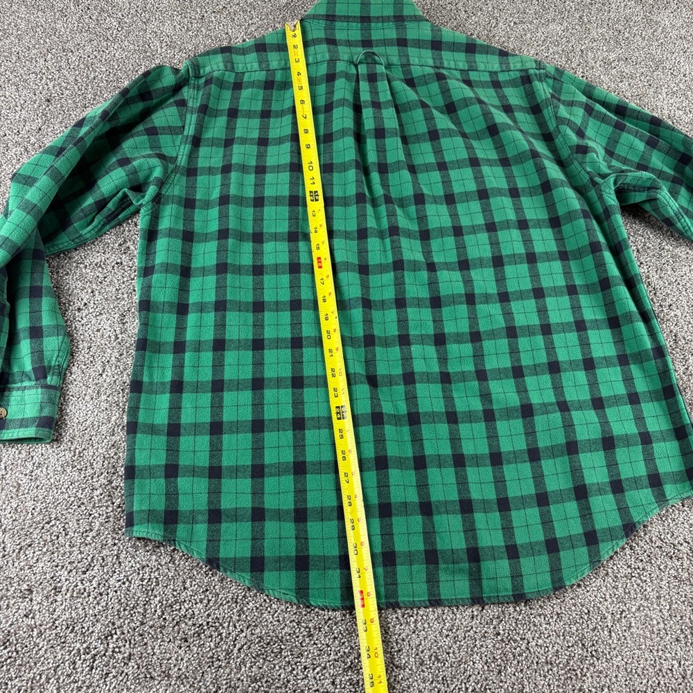 CC Filson 850 Shirt X-Large  Green Plaid Flannel Heavy Cotton Fishing Guide - Picture 10 of 10